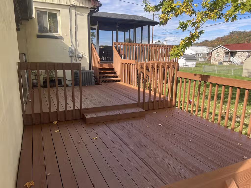 wood surface desk staining by coopers painting and remodeling hurricane west virginia